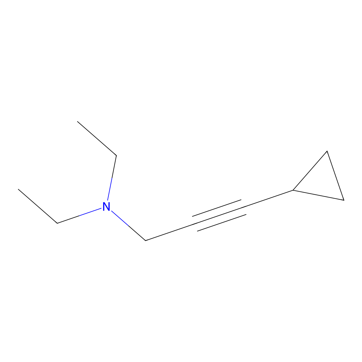 2-Propyn-1-amine, 3-cyclopropyl-N,N-diethyl-(9CI) molecular structure, CAS 412958-68-0