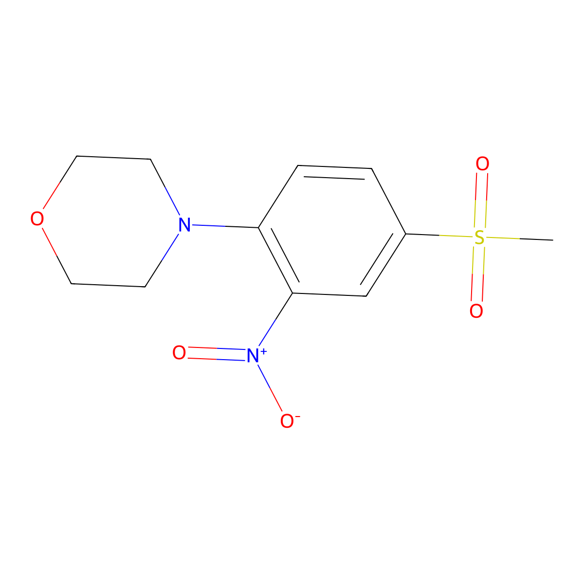 4-(4-Methylsulfonyl-2-nitrophenyl)morpholine molecular structure, CAS 412958-87-3