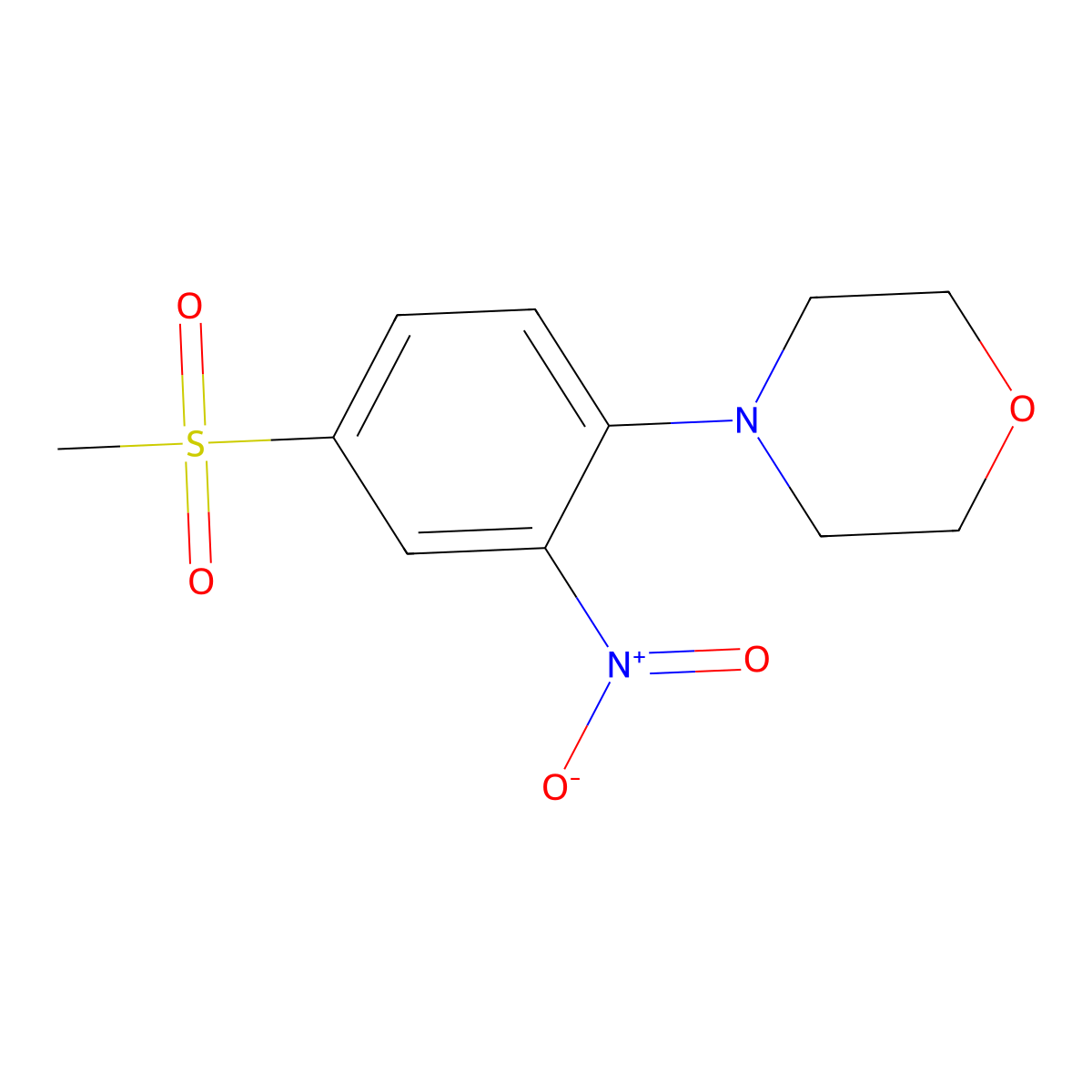 4-(4-Methylsulfonyl-2-nitrophenyl)morpholine molecular structure, CAS 412958-87-3