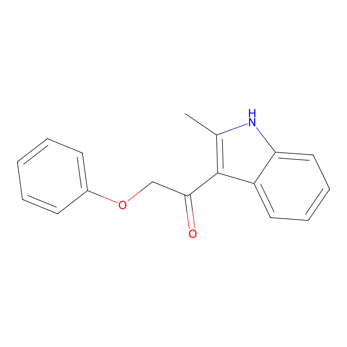 1-(2-methyl-1H-indol-3-yl)-2-phenoxyethanone molecular structure, CAS 412959-12-7