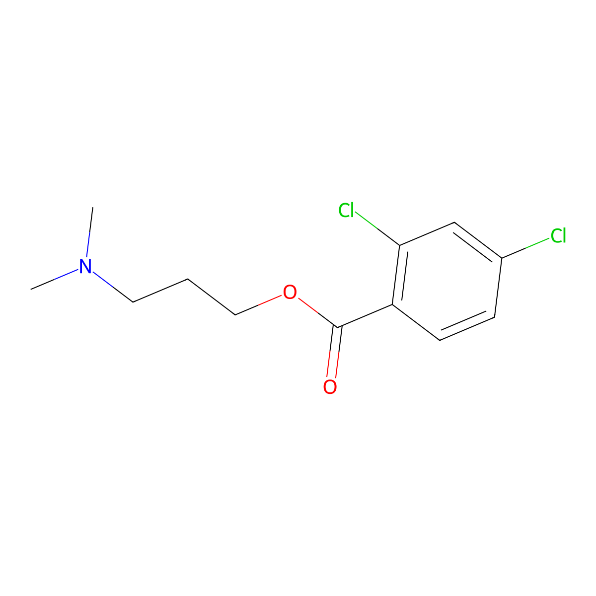 3-(Dimethylamino)propyl 2,4-dichlorobenzoate molecular structure, CAS 412959-93-4