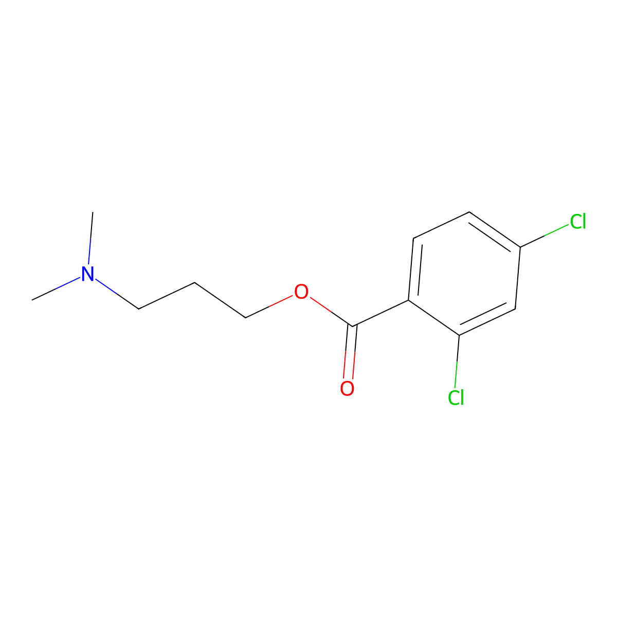 3-(Dimethylamino)propyl 2,4-dichlorobenzoate molecular structure, CAS 412959-93-4