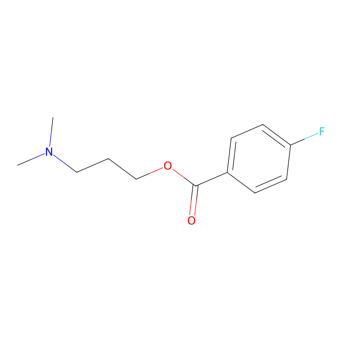 3-(Dimethylamino)propyl 4-fluorobenzoate molecular structure, CAS 412959-95-6