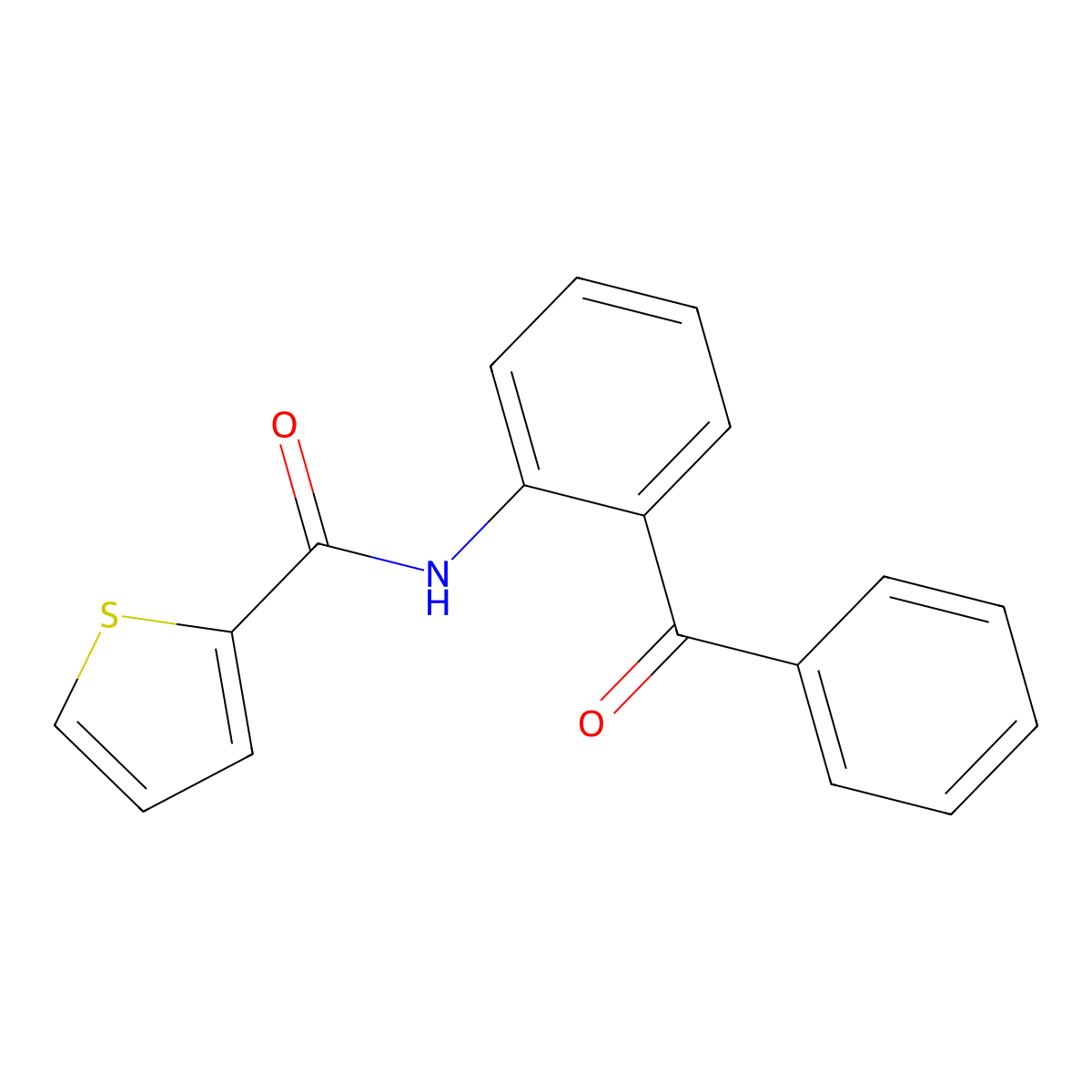 N-(2-Benzoylphenyl)thiophene-2-carboxamide molecular structure, CAS 41296-65-5