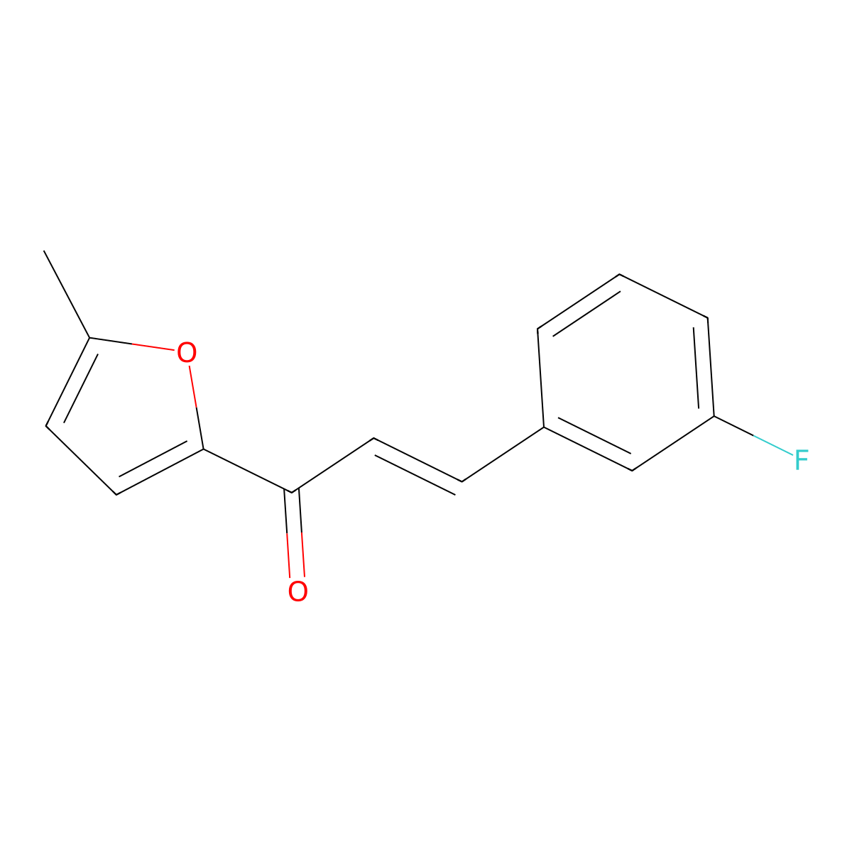 3-(3-Fluorophenyl)-1-(5-methylfuran-2-yl)prop-2-en-1-one molecular structure, CAS 412960-16-8
