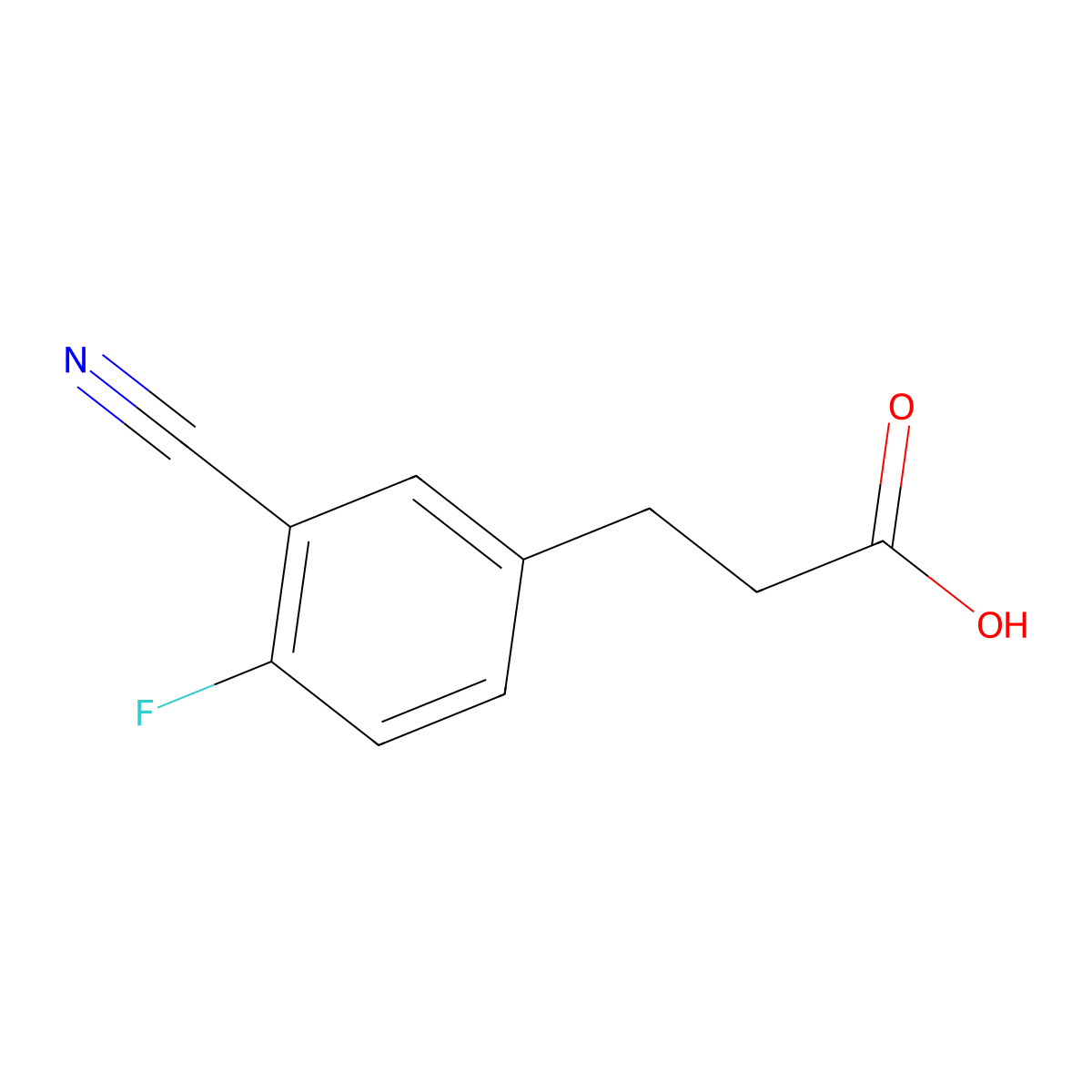 3-(3-Cyano-4-fluorophenyl)propanoic acid molecular structure, CAS 412961-44-5