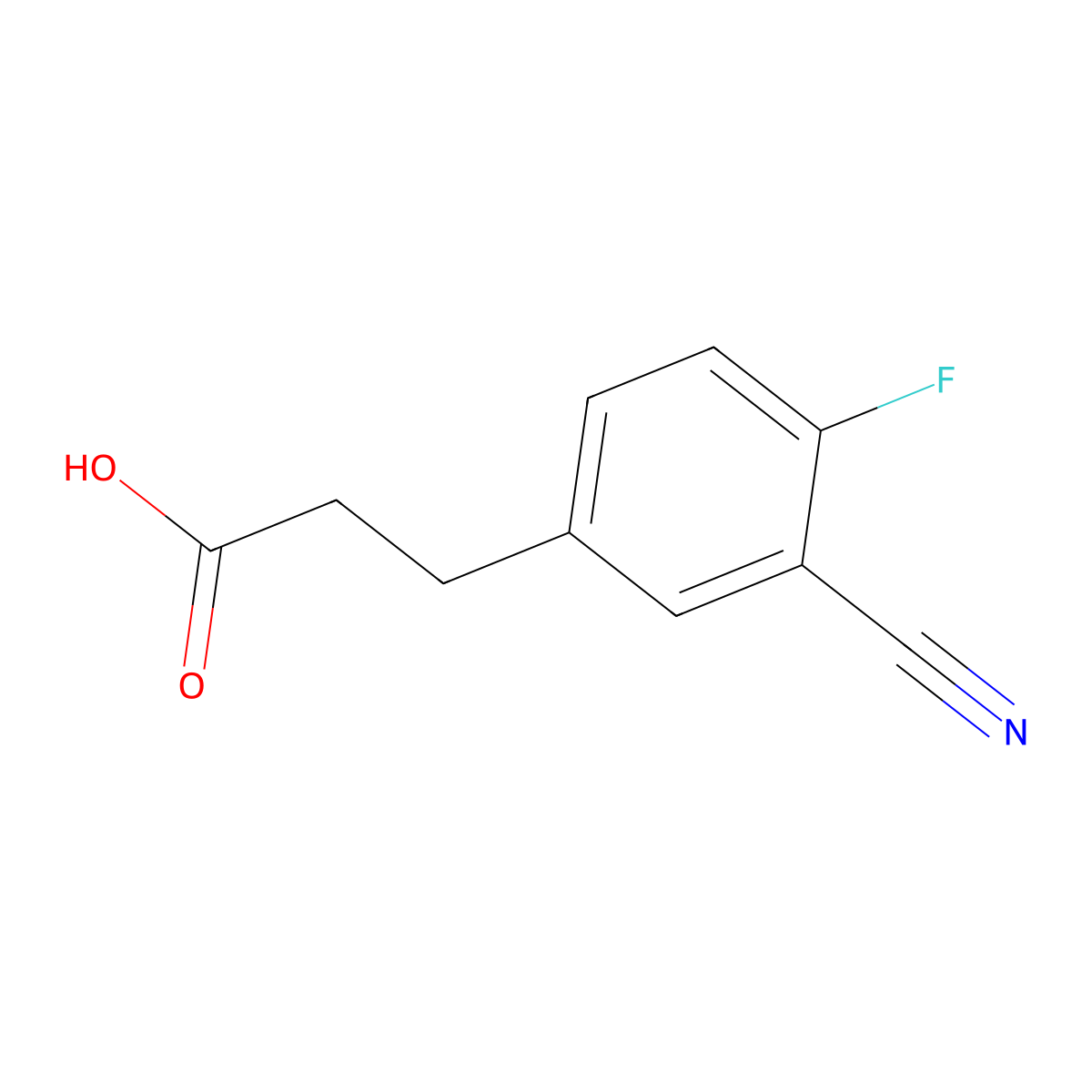 3-(3-Cyano-4-fluorophenyl)propanoic acid molecular structure, CAS 412961-44-5