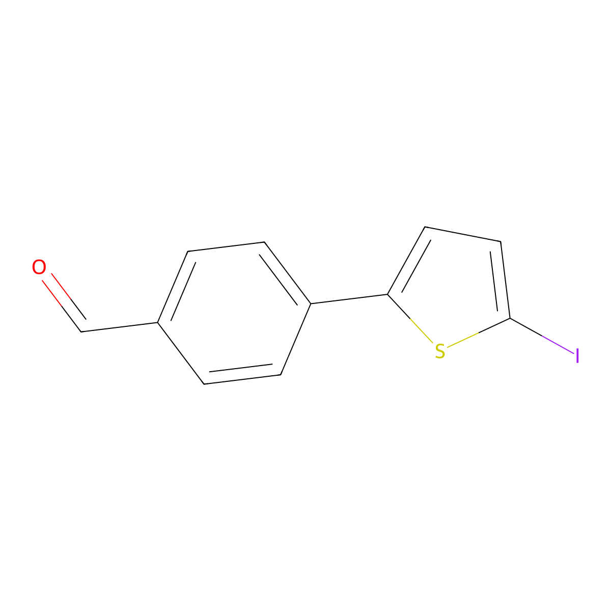 4-(5-Iodothiophen-2-YL)benzaldehyde molecular structure, CAS 412961-93-4