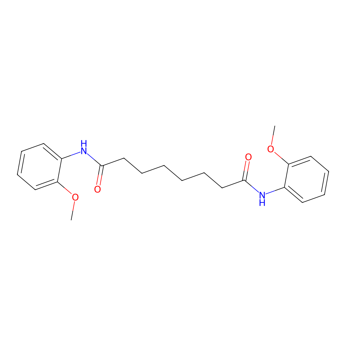 N,N'-bis(2-methoxyphenyl)octanediamide molecular structure, CAS 412964-83-1