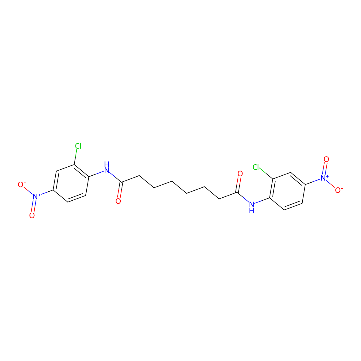 N1,N8-Bis(2-chloro-4-nitrophenyl)octanediamide molecular structure, CAS 412964-85-3