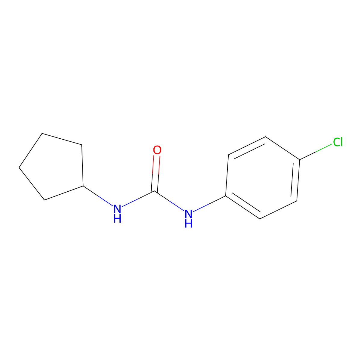 1-(4-Chloro-phenyl)-3-cyclopentyl-urea molecular structure, CAS 412965-19-6