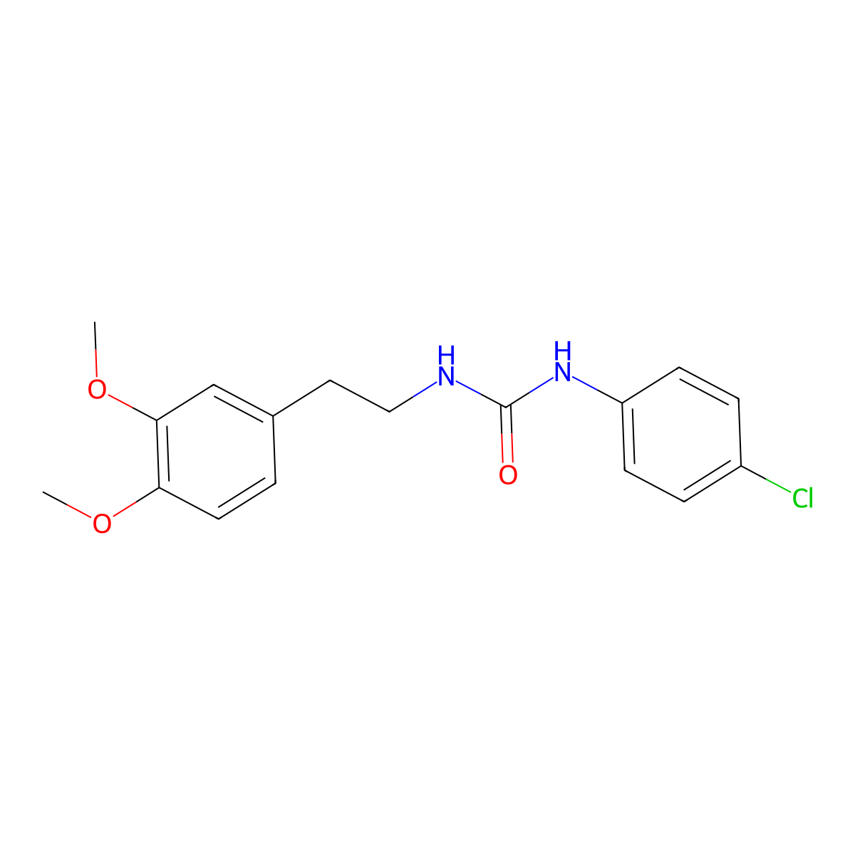 1-(4-Chlorophenyl)-3-[2-(3,4-dimethoxyphenyl)ethyl]urea molecular structure, CAS 412965-35-6