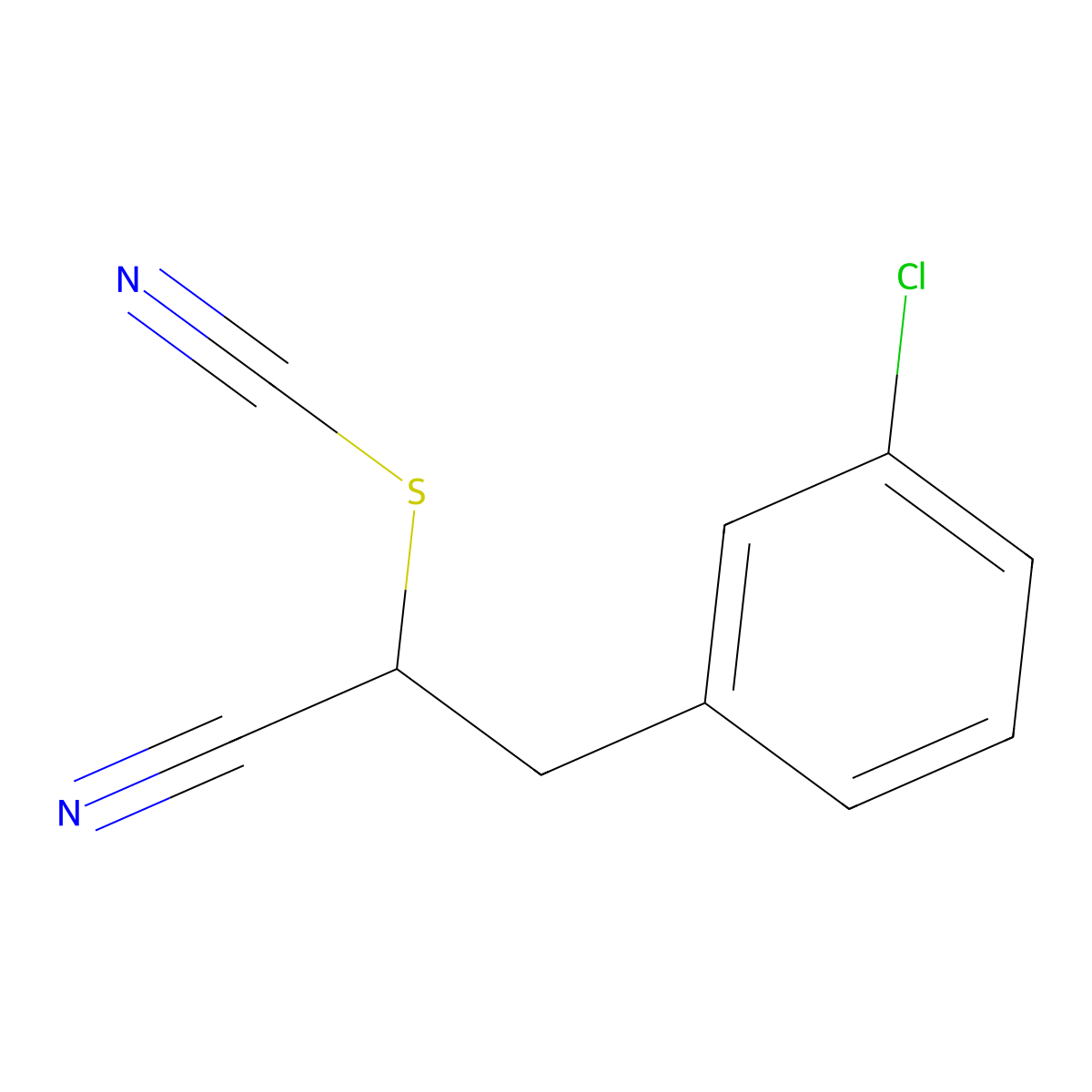 2-(3-Chlorophenyl)-1-cyanoethyl thiocyanate molecular structure, CAS 412965-63-0