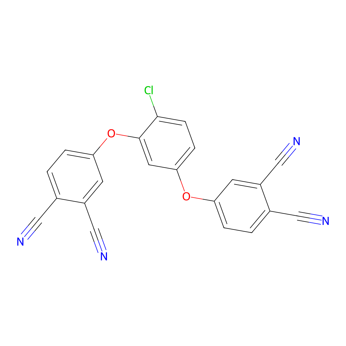 4-[4-Chloro-3-(3,4-dicyanophenoxy)phenoxy]benzene-1,2-dicarbonitrile molecular structure, CAS 412966-34-8
