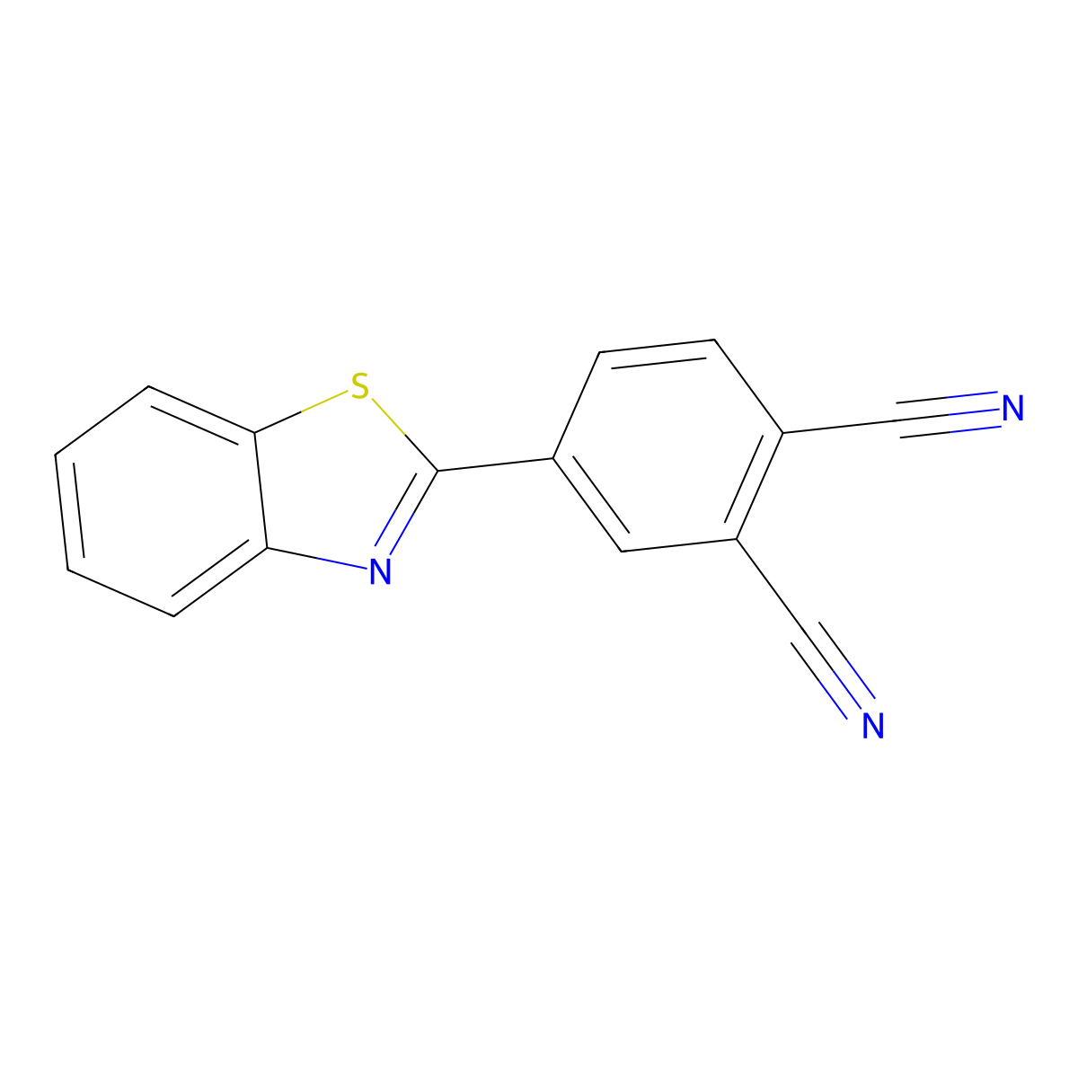 4-(1,3-Benzothiazol-2-yl)benzene-1,2-dicarbonitrile molecular structure, CAS 412966-35-9