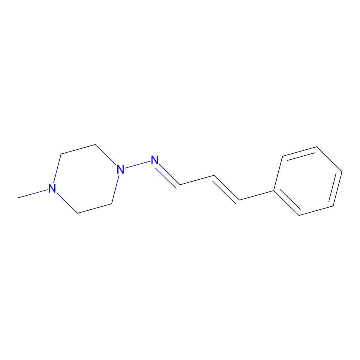N-(4-methylpiperazin-1-yl)-3-phenylprop-2-en-1-imine molecular structure, CAS 41298-68-4
