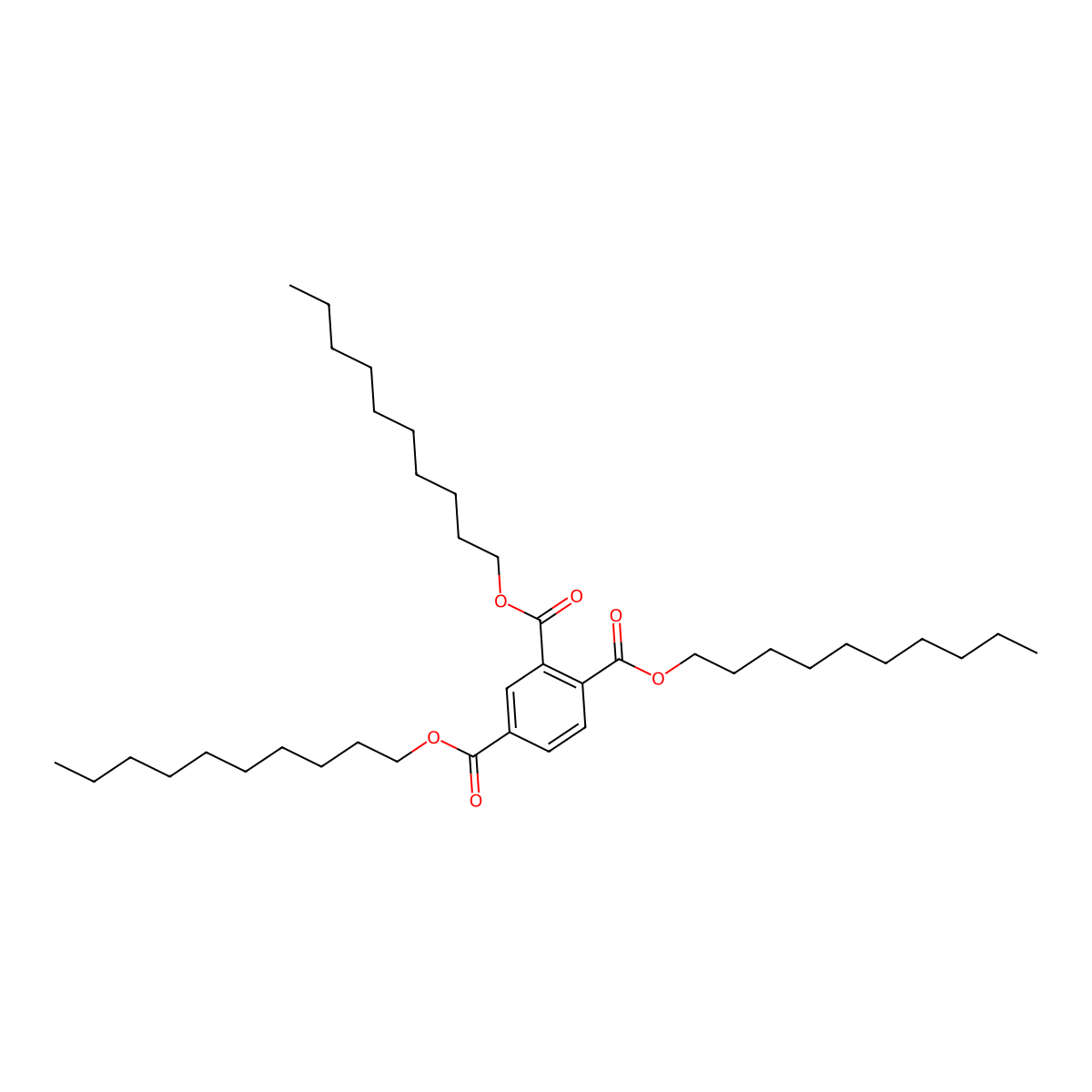 Tridecyl Trimellitate molecular structure, CAS 4130-35-2