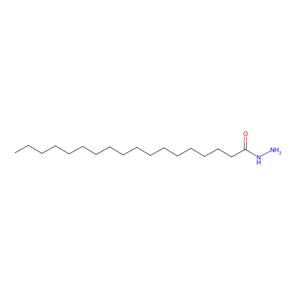 Octadecanoic acid, hydrazide molecular structure, CAS 4130-54-5