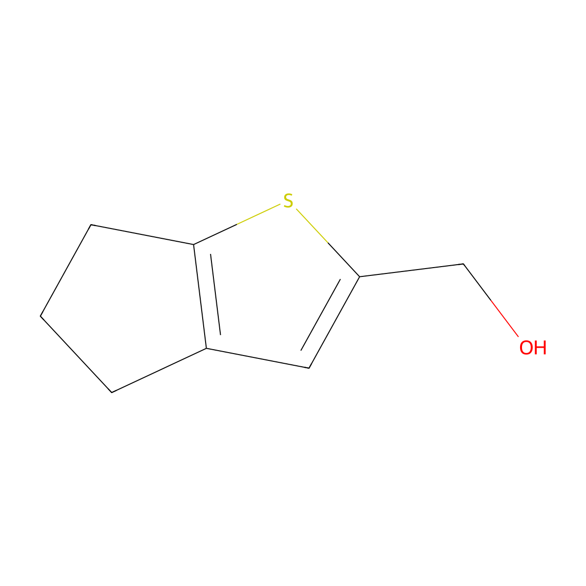 (5,6-Dihydro-4H-cyclopenta[b]thiophen-2-yl)methanol molecular structure, CAS 41301-23-9