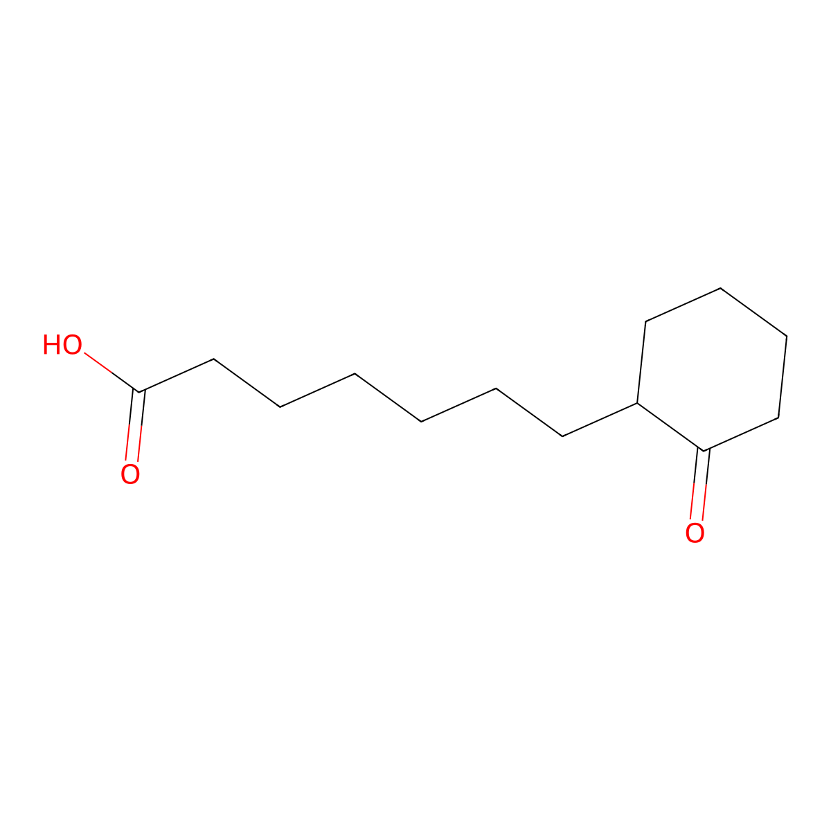 2-Oxocyclohexaneheptanoic acid molecular structure, CAS 41301-63-7
