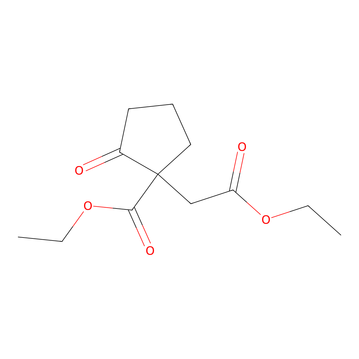 Ethyl 1-(2-ethoxy-2-oxoethyl)-2-oxocyclopentanecarboxylate molecular structure, CAS 41301-66-0