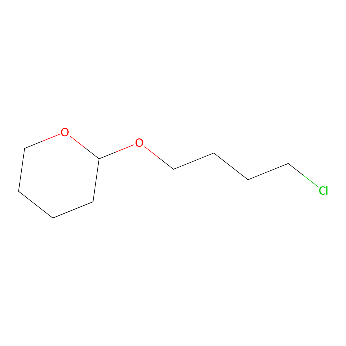 2H-Pyran, 2-(4-chlorobutoxy)tetrahydro- molecular structure, CAS 41302-05-0