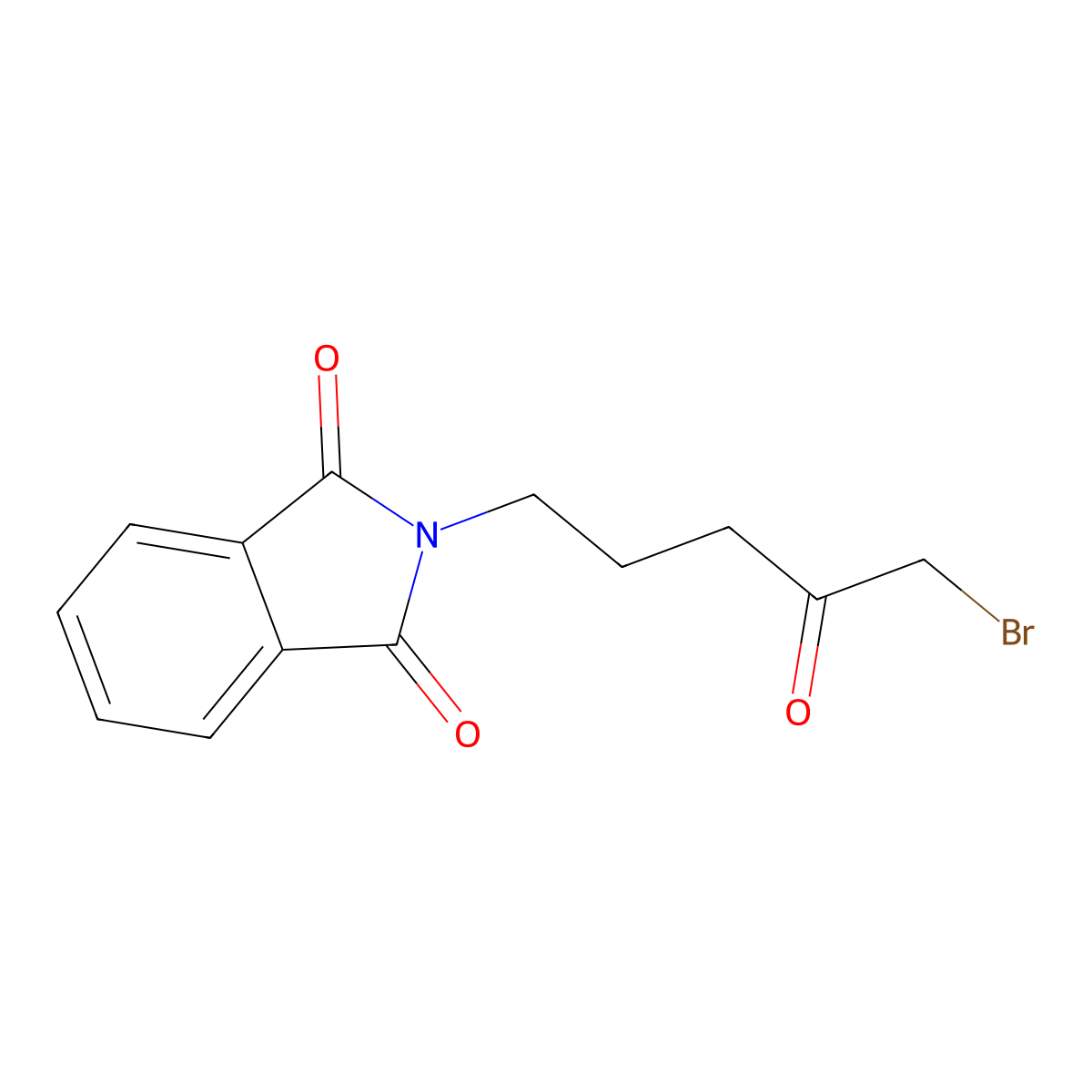 2-(5-bromo-4-oxopentyl)-2,3-dihydro-1H-isoindole-1,3-dione molecular structure, CAS 41306-64-3
