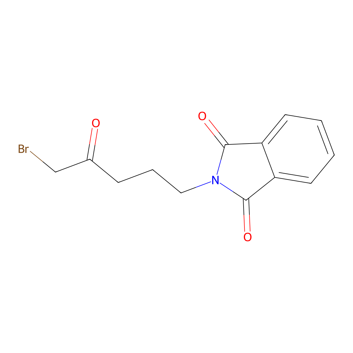 2-(5-bromo-4-oxopentyl)-2,3-dihydro-1H-isoindole-1,3-dione molecular structure, CAS 41306-64-3