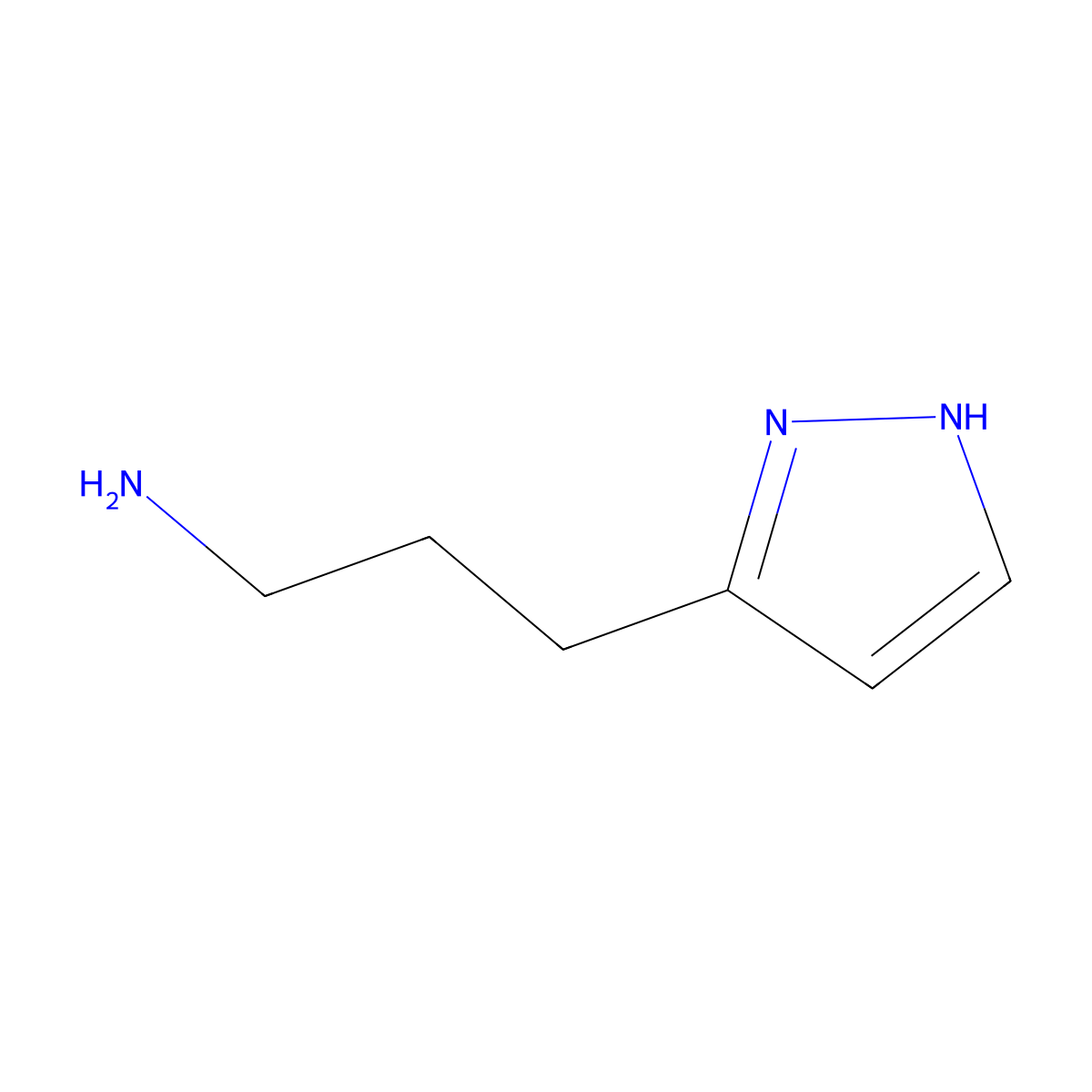 3-(1H-Pyrazol-3-yl)propan-1-amine molecular structure, CAS 41306-75-6