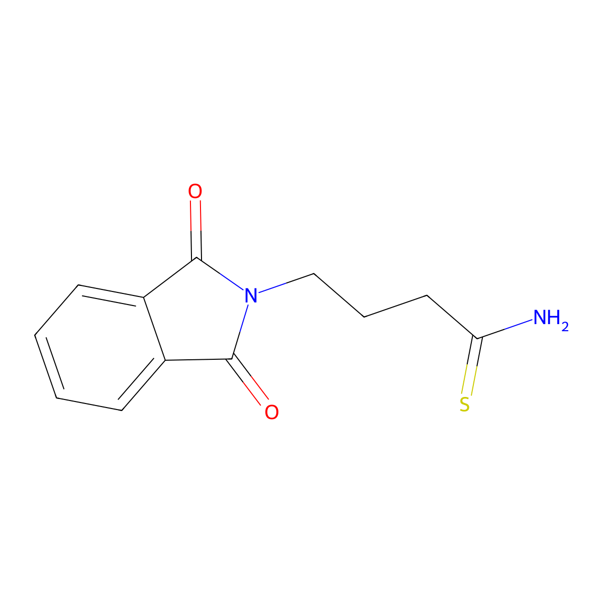 4-(1,3-dioxo-2,3-dihydro-1H-isoindol-2-yl)butanethioamide molecular structure, CAS 41306-76-7