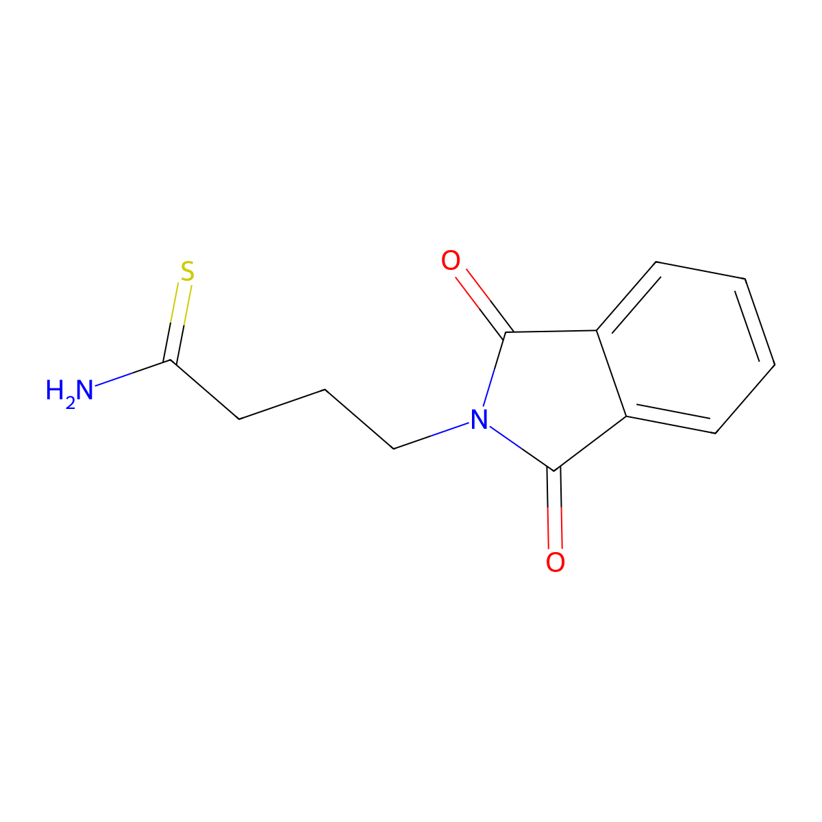 4-(1,3-dioxo-2,3-dihydro-1H-isoindol-2-yl)butanethioamide molecular structure, CAS 41306-76-7