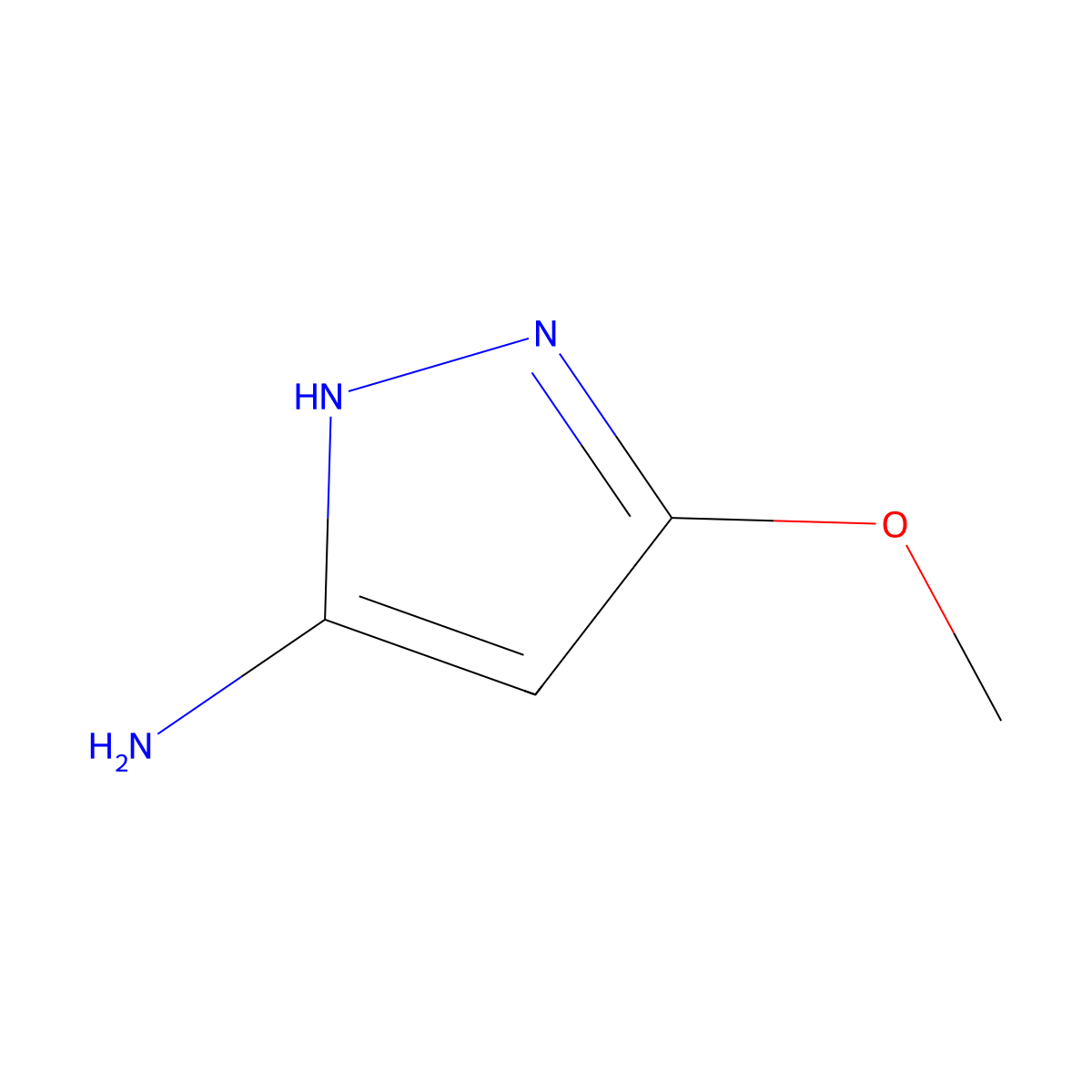5-Methoxy-1H-pyrazol-3-amine molecular structure, CAS 41307-23-7