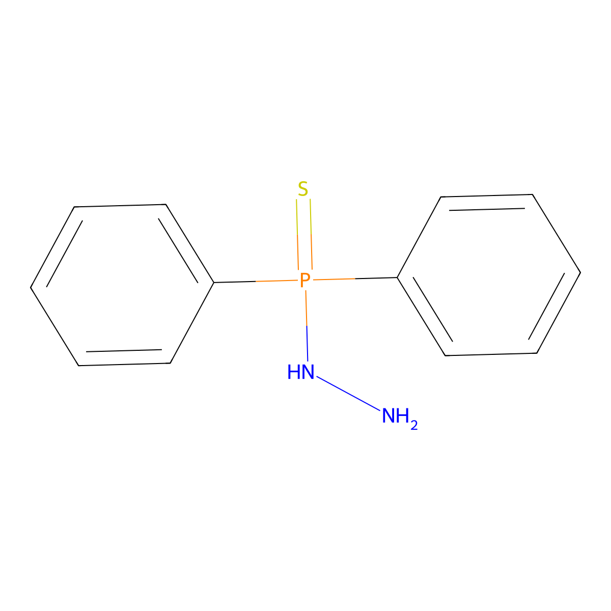 P,P-diphenylphosphinothioic hydrazide molecular structure, CAS 41309-60-8