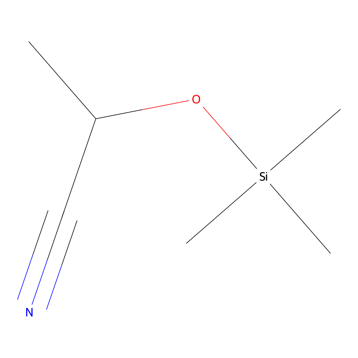 2-[(Trimethylsilyl)oxy]propanenitrile molecular structure, CAS 41309-99-3