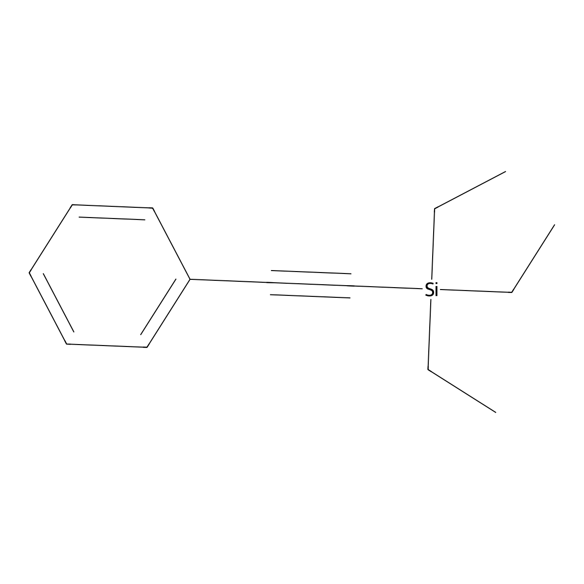 1-Phenyl-2-(triethylsilyl)acetylene molecular structure, CAS 4131-43-5