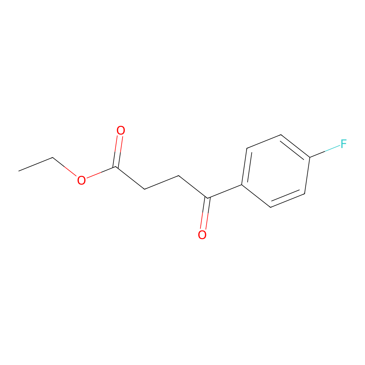 Ethyl 4-(4-fluorophenyl)-4-oxobutanoate molecular structure, CAS 41310-80-9