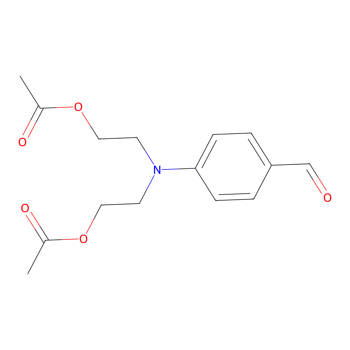 4-[Bis[2-(acetyloxy)ethyl]amino]benzaldehyde molecular structure, CAS 41313-77-3