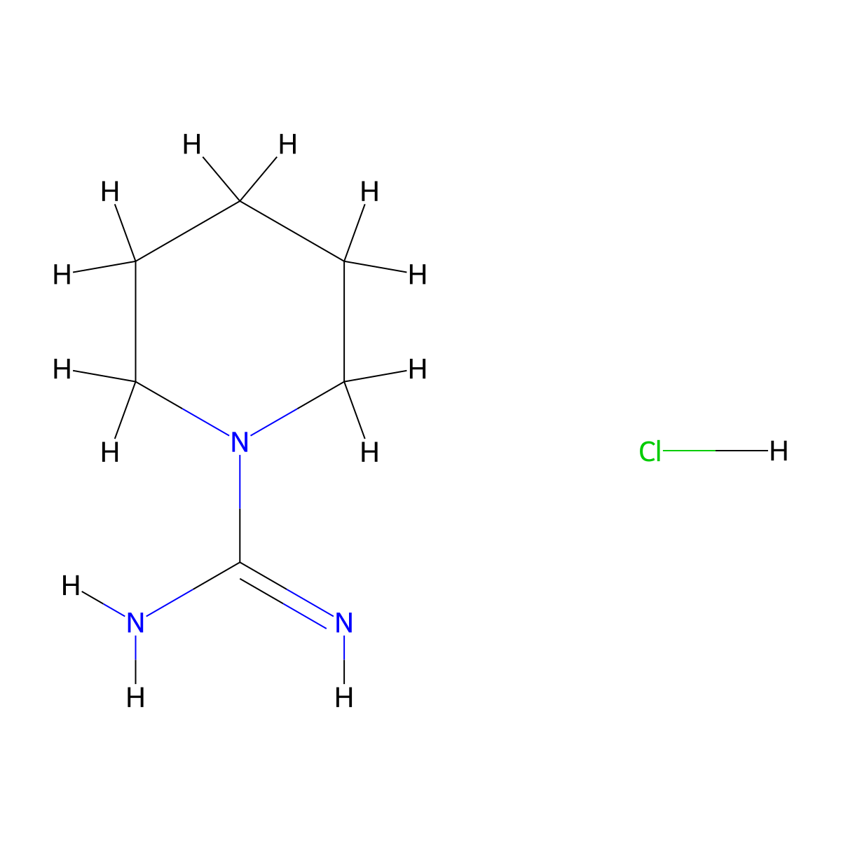 Piperidine-1-carboximidamide Hydrochloride molecular structure, CAS 41316-49-8