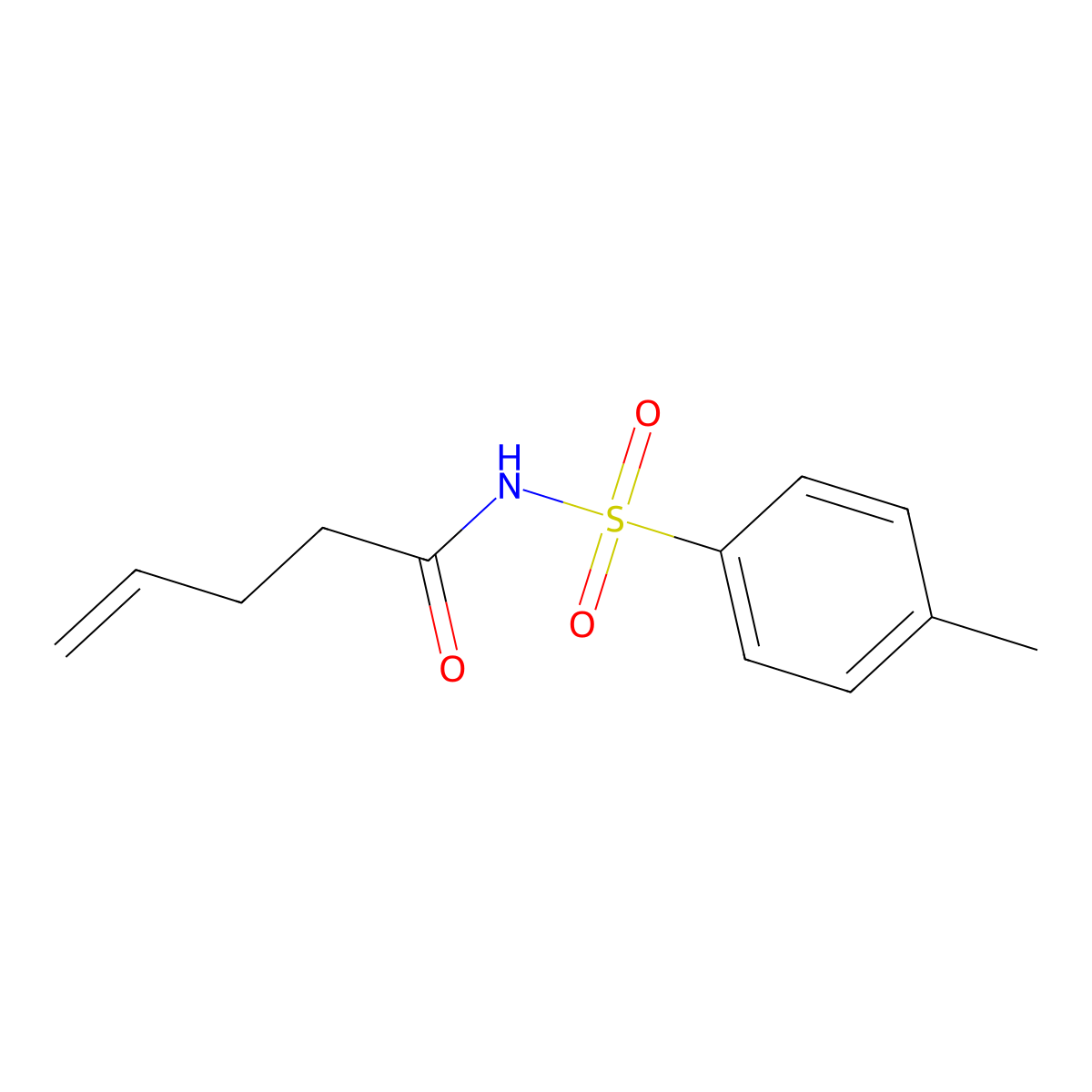 N-(4-methylbenzenesulfonyl)pent-4-enamide molecular structure, CAS 413188-48-4