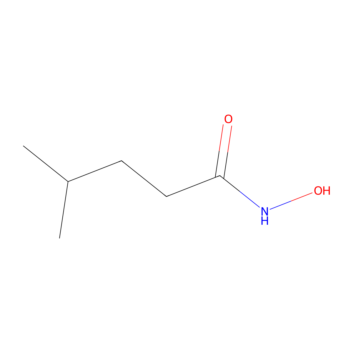 N-hydroxy-4-methylpentanamide molecular structure, CAS 4132-36-9