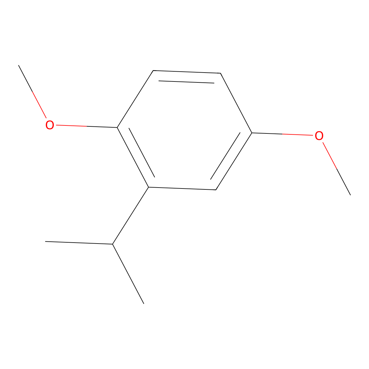 2-Isopropyl-1,4-dimethoxybenzene molecular structure, CAS 4132-71-2