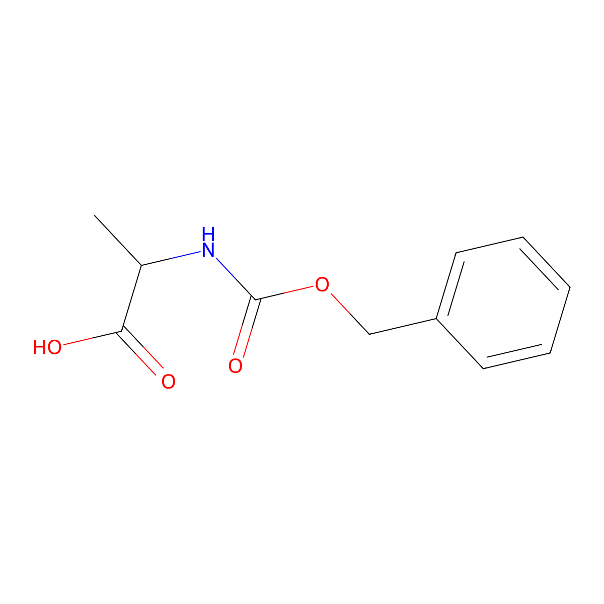 N-(Benzyloxycarbonyl)-DL-alanine molecular structure, CAS 4132-86-9