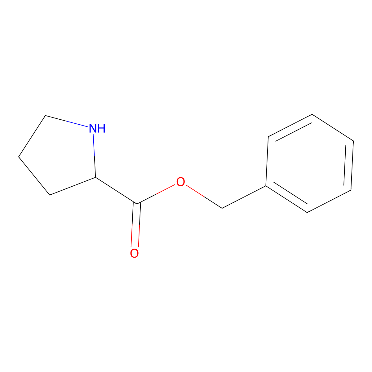 Benzyl L-prolinate molecular structure, CAS 41324-66-7
