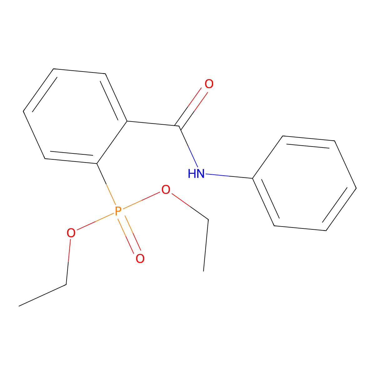 2-diethoxyphosphoryl-N-phenylbenzamide molecular structure, CAS 41327-48-4