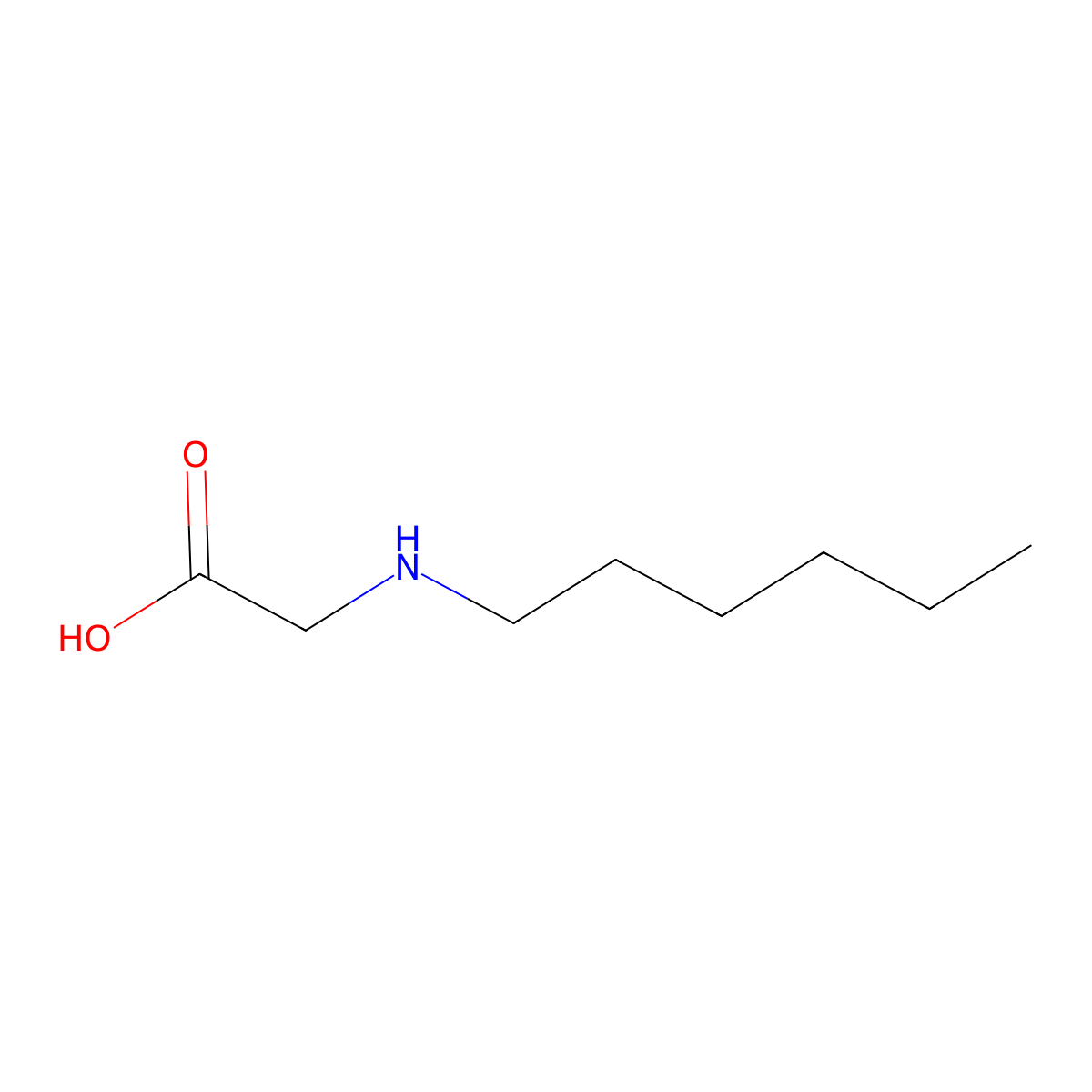 2-(Hexylamino)acetic acid molecular structure, CAS 41331-10-6