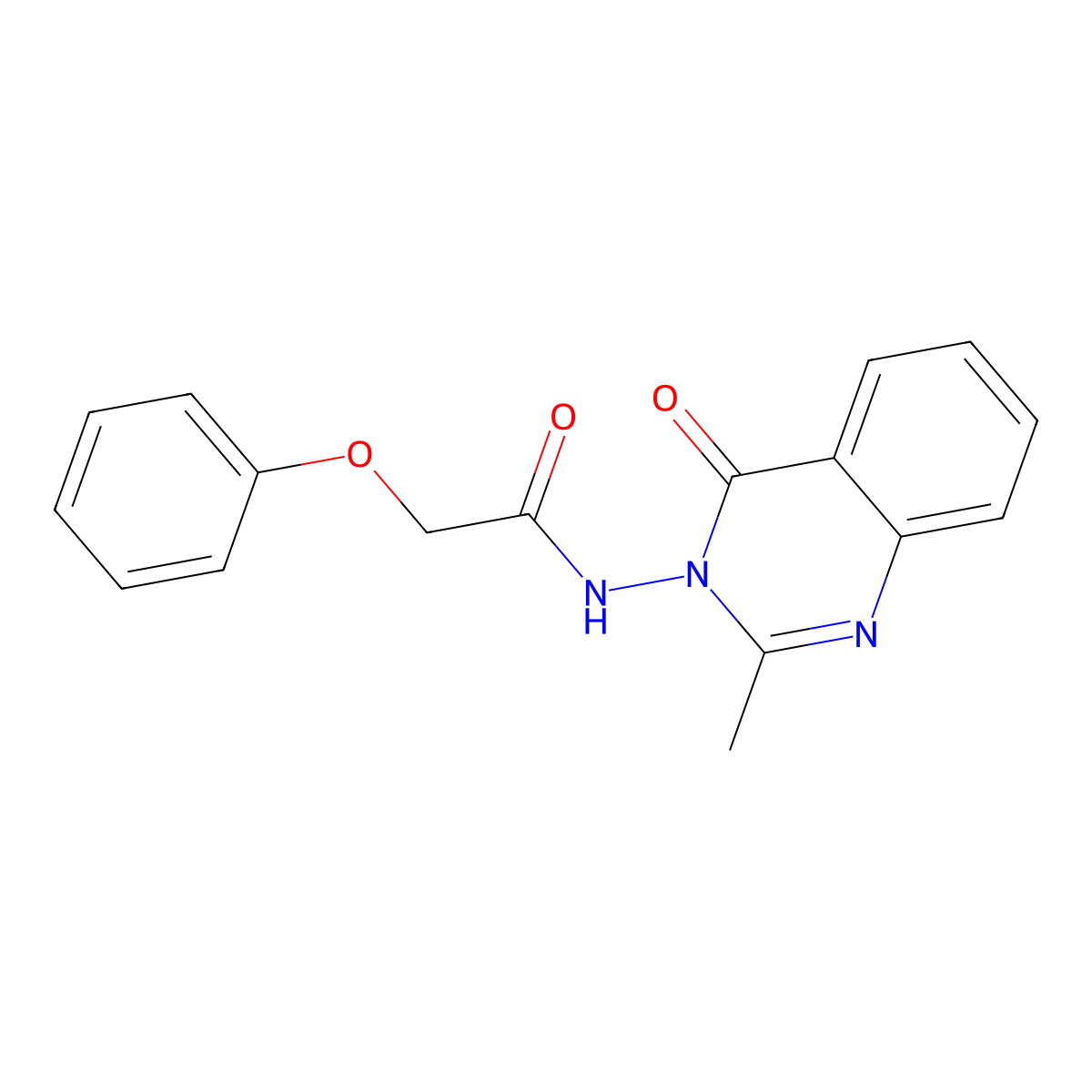 N-(2-methyl-4-oxoquinazolin-3-yl)-2-phenoxyacetamide molecular structure, CAS 41332-52-9