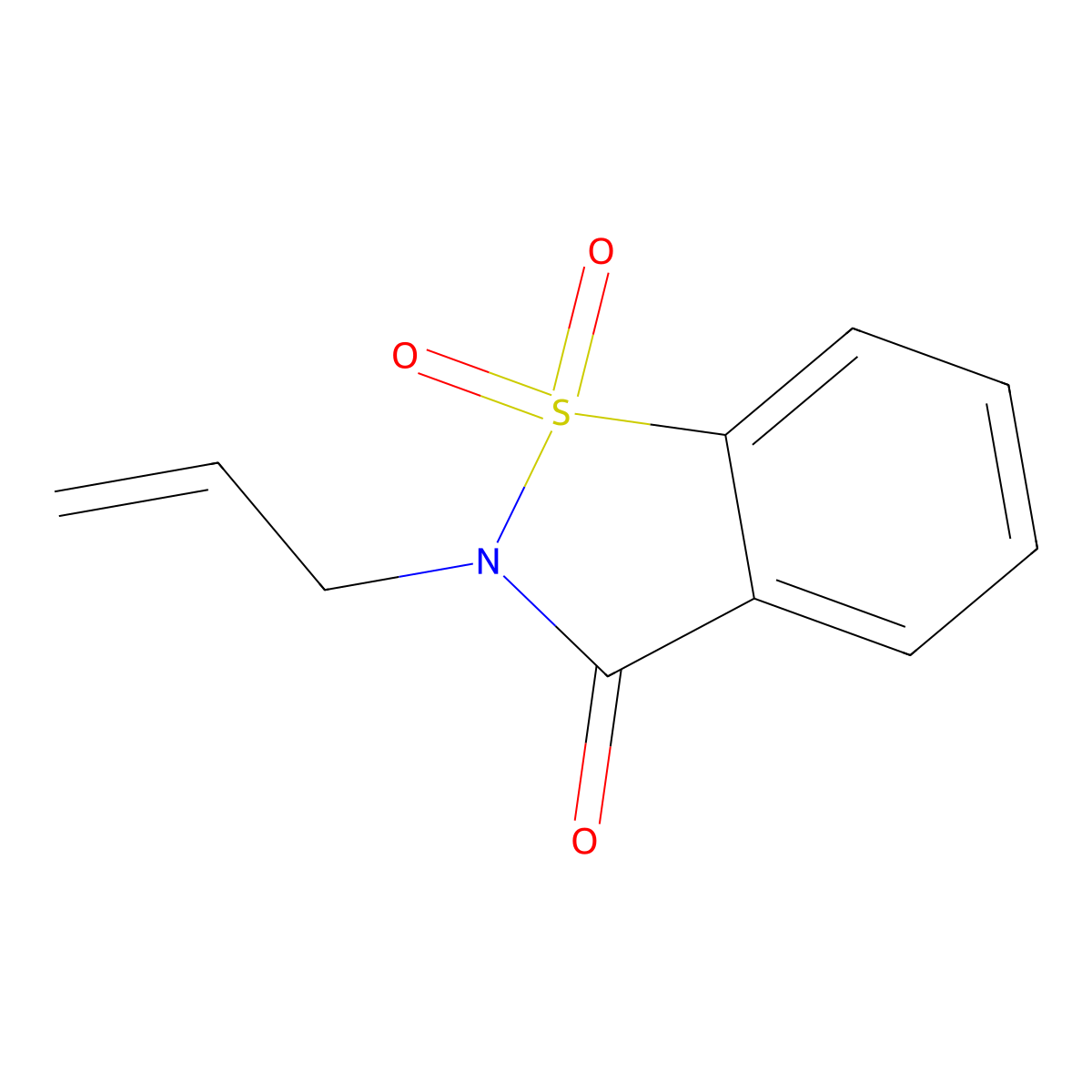 2-Allyl-1,2-benzisothiazol-3(2H)-one 1,1-dioxide molecular structure, CAS 41335-56-2