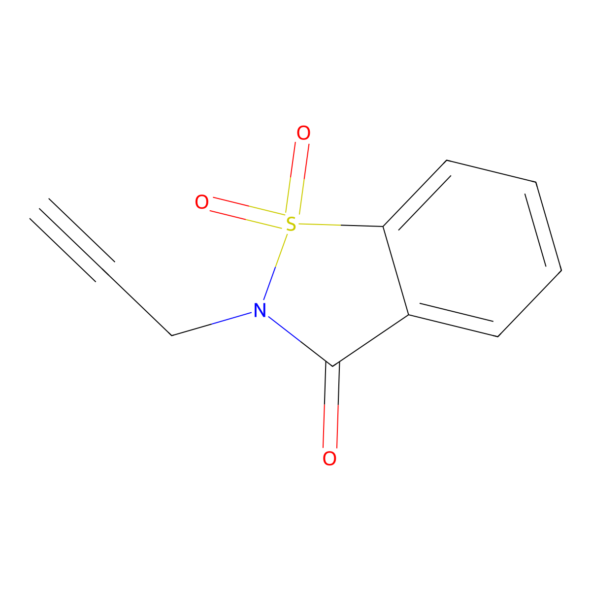 2-(2-Propynyl)-1,2-benzisothiazol-3(2H)-one 1,1-dioxide molecular structure, CAS 41335-57-3