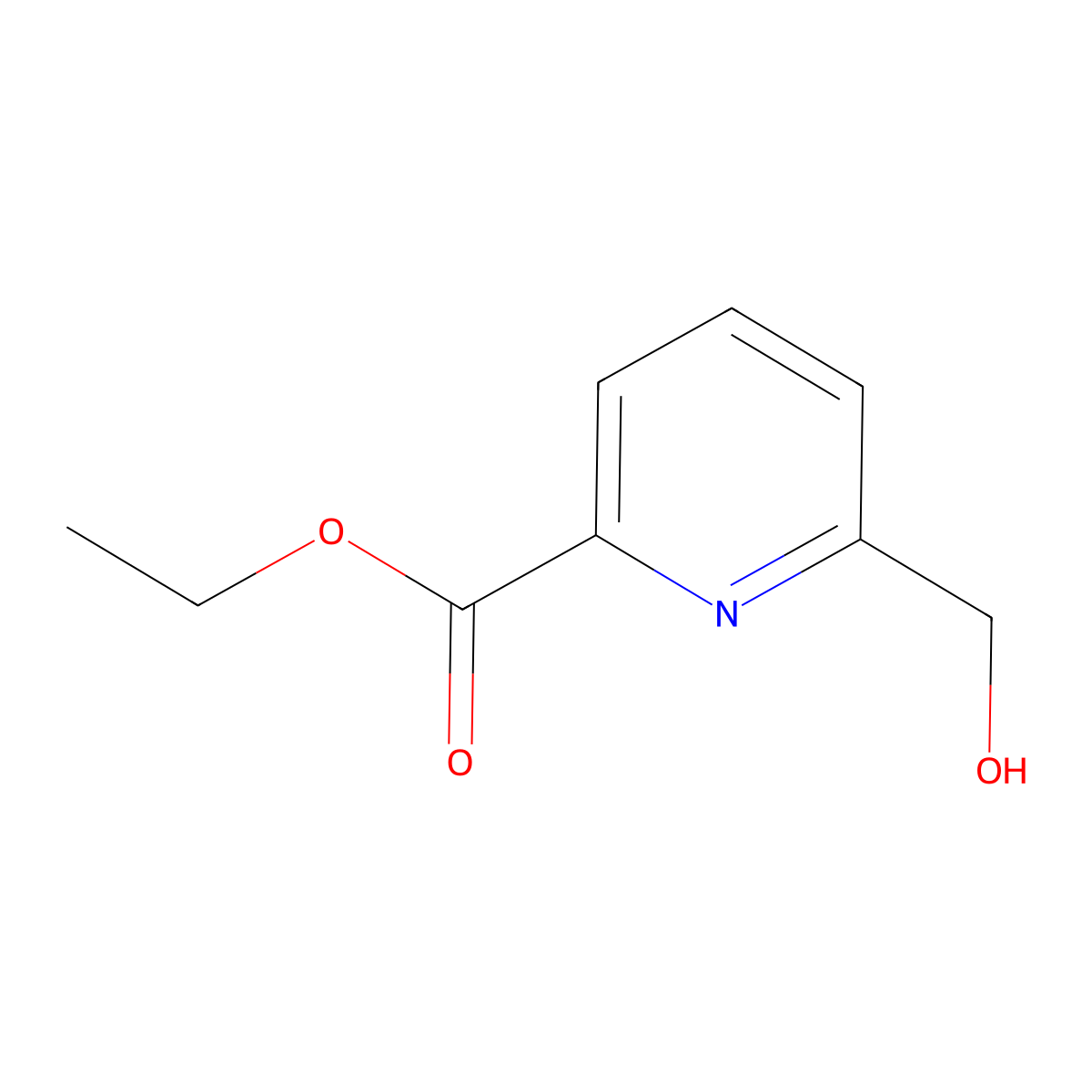 2-Pyridinecarboxylic acid, 6-(hydroxymethyl)-, ethyl ester molecular structure, CAS 41337-81-9