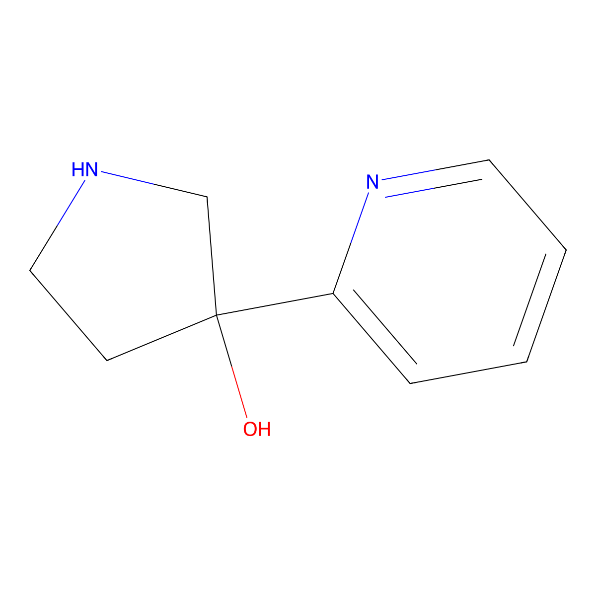 3-(2-Pyridinyl)-3-pyrrolidinol molecular structure, CAS 41338-42-5
